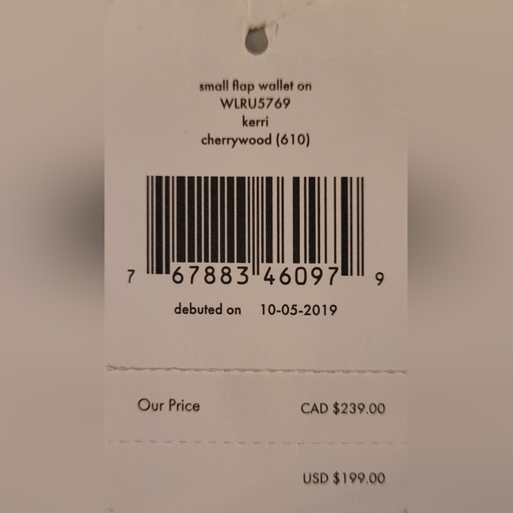 Kate Spade Kerri Small Flap Wallet On A String /Cherrywood - Picture 14 of 16